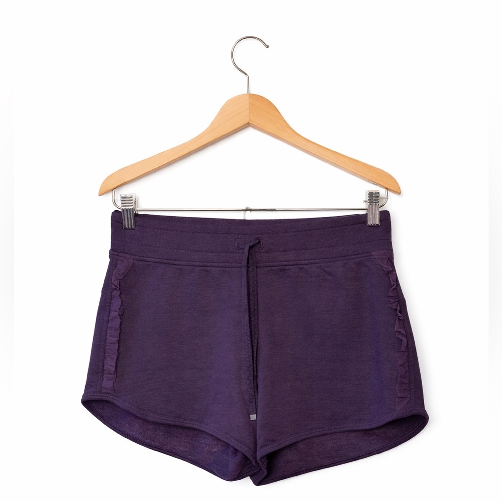Victoria’s Secret Sport Purple Ruffle Shorts Size S NWT Lounge Athletic Cute